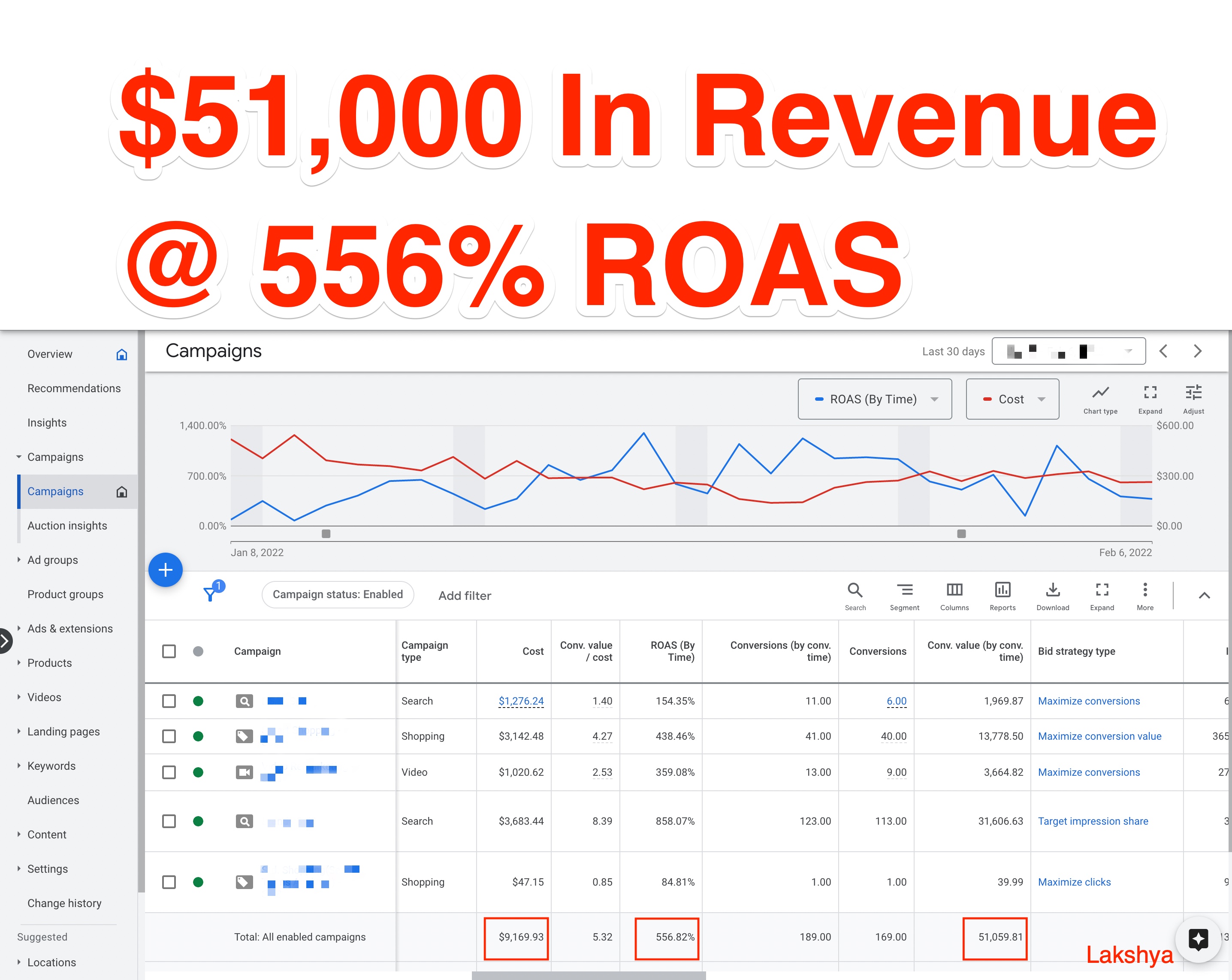 Original consumer electronics portfolio image showing more than $51,000 in revenue