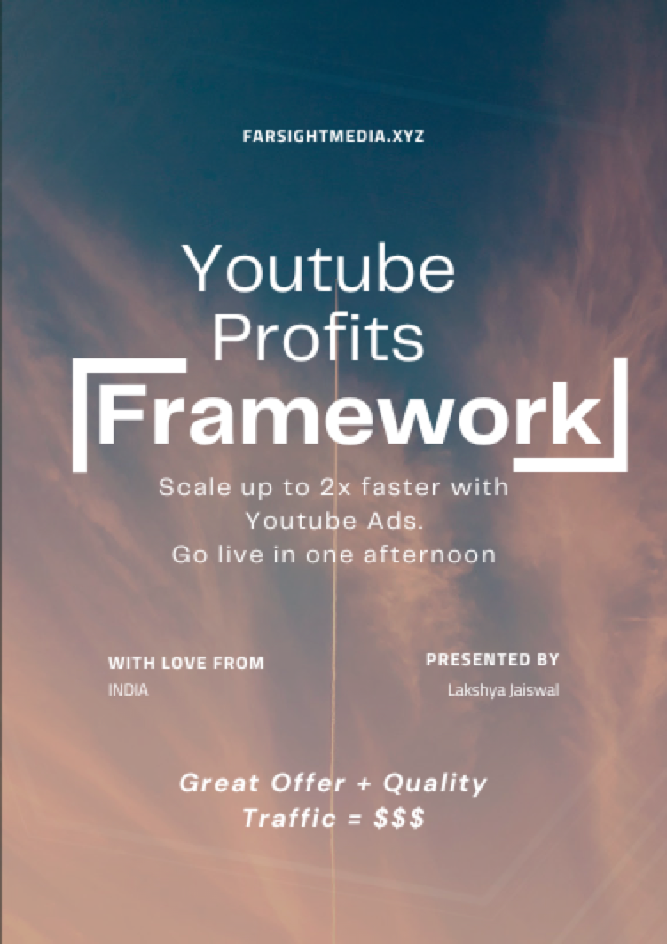 Cover of the YouTube Profits Framework presented by Lakshya